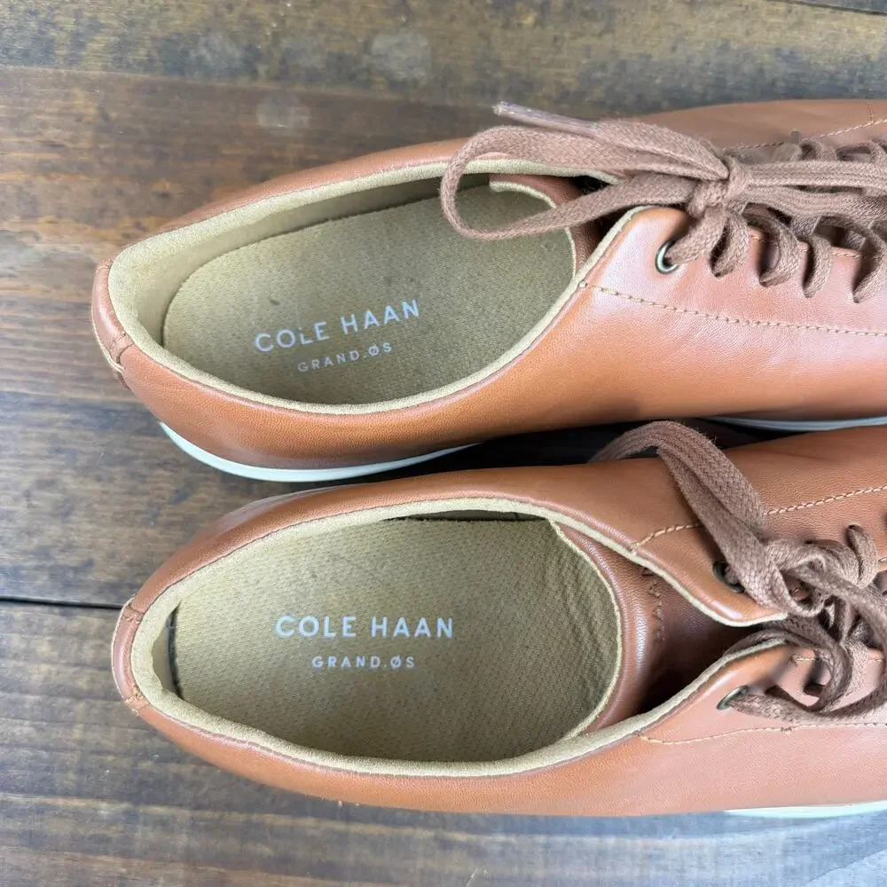 Cole Haan Grand Crosscourt II Sneaker Grand OS Tan Leather Burnish Men's 11.5